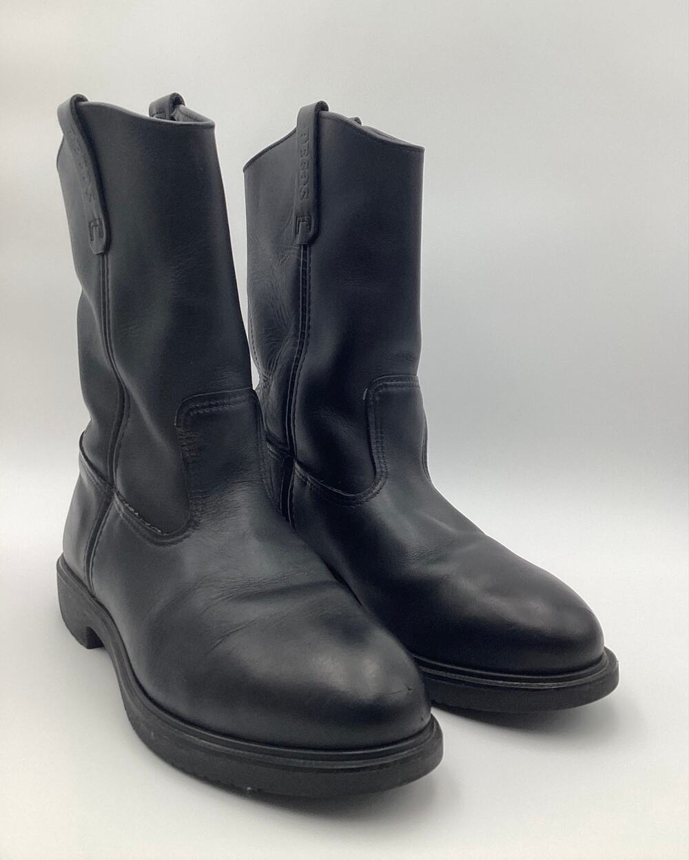 Red Wing Pecos 2253 Steel Toe Boots Mens Sz 9 E2 Black Leather Pull On USA 02/06